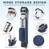 Findway Lichtgewicht Golf Stand Bag, Draagbaar en Duurzaam, Geschikt voor Driving Range, 3-par Course en Executive Course, 31.5 Inch Hoog