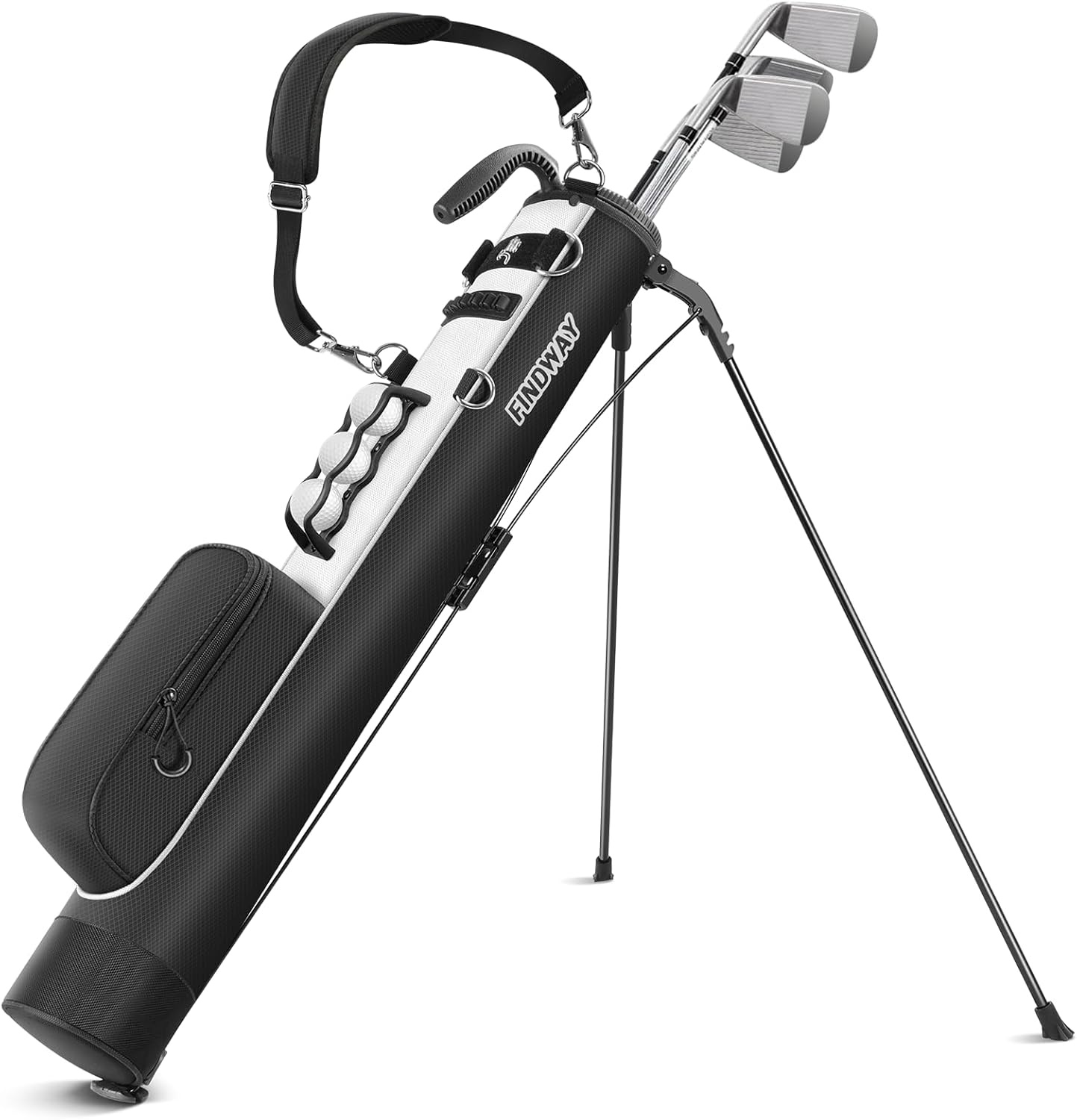 Findway Lichtgewicht Golf Stand Bag, Draagbaar en Duurzaam, Geschikt voor Driving Range, 3-par Course en Executive Course, 31.5 Inch Hoog