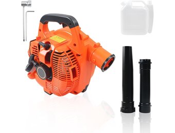 Handheld Petrol Leaf Blower Cordless Leaf Vacuum Leaf Blower 26cc Blowing Device, 380CFM Garden Fan, 2-Stroke Air-Cooled Motor, Portable Motor Blower for Leaves Patios