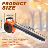 Handheld Petrol Leaf Blower Cordless Leaf Vacuum Leaf Blower 26cc Blowing Device, 380CFM Garden Fan, 2-Stroke Air-Cooled Motor, Portable Motor Blower for Leaves Patios