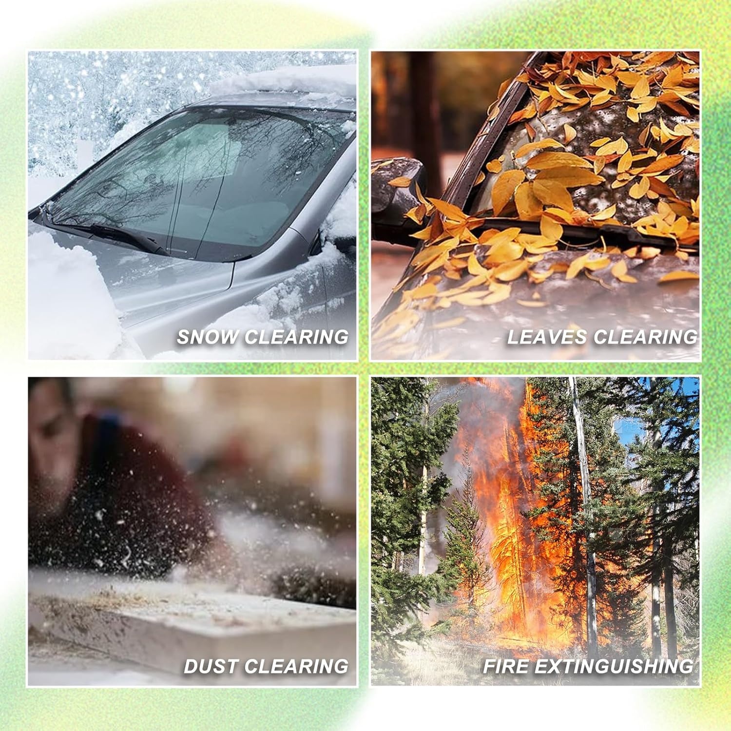 Handheld Petrol Leaf Blower Cordless Leaf Vacuum Leaf Blower 26cc Blowing Device, 380CFM Garden Fan, 2-Stroke Air-Cooled Motor, Portable Motor Blower for Leaves Patios