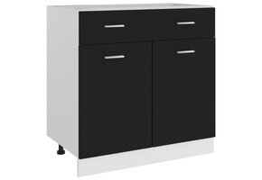 vidaXL Onderkast Lyon Zwart - 35% Korting! Opruimen met Stijl