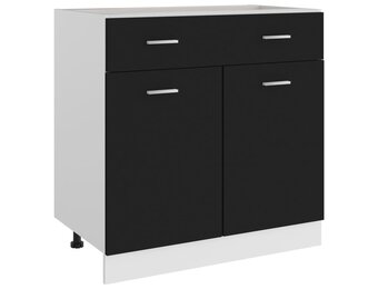 vidaXL Onderkast Lyon Zwart - 35% Korting! Opruimen met Stijl