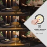 Led-tafellamp Grijs 30% Korting - Draadloos & Dimbare Accu