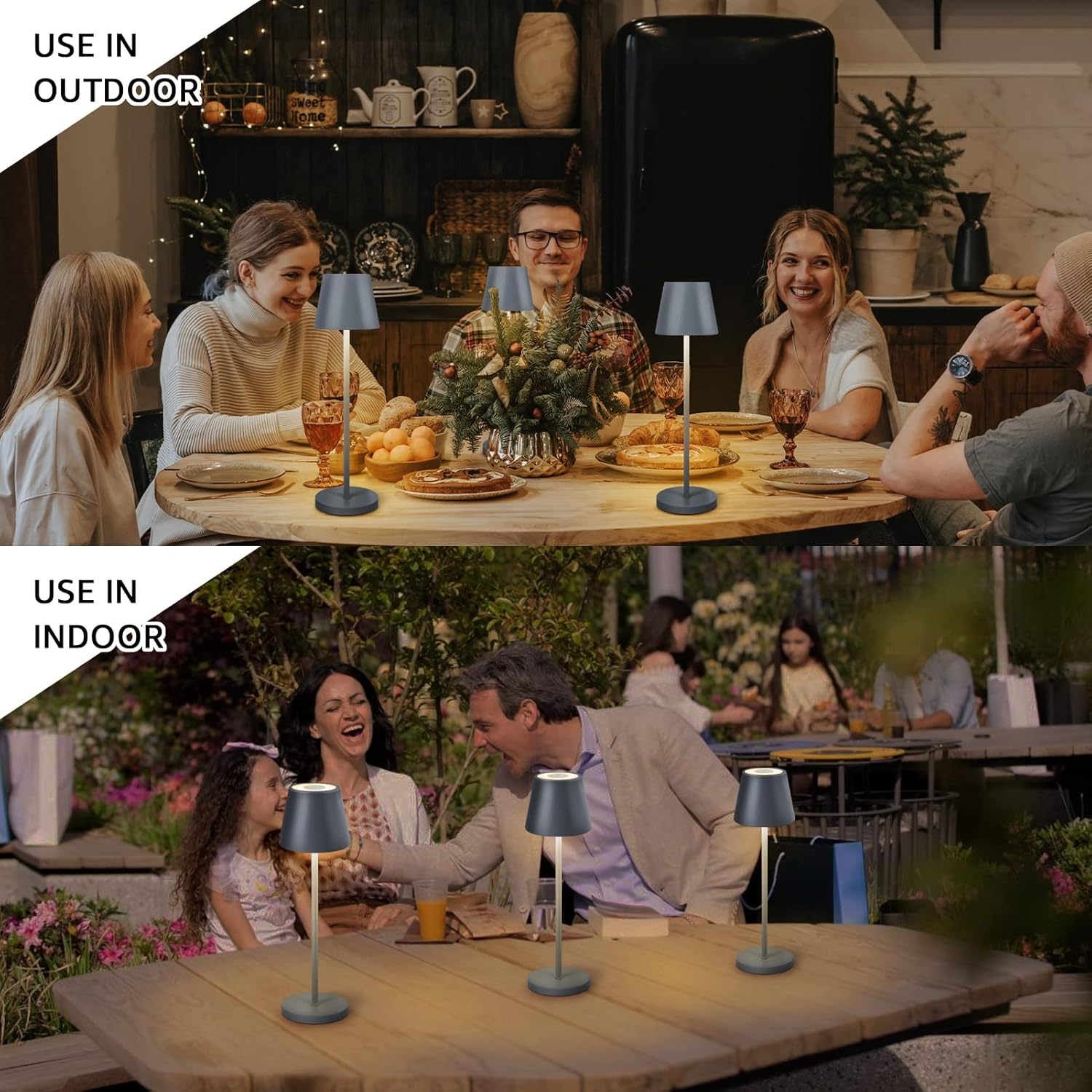 Led-tafellamp Grijs 30% Korting - Draadloos & Dimbare Accu