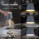 Led-tafellamp Grijs 30% Korting - Draadloos & Dimbare Accu