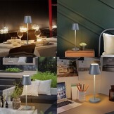 Led-tafellamp Grijs 30% Korting - Draadloos & Dimbare Accu