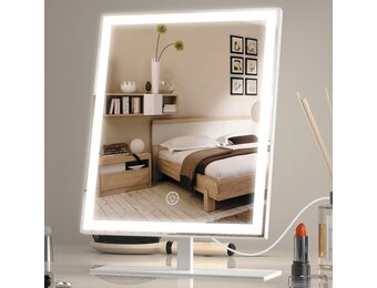 Geretourneerde Make-upspiegel met Verlichting (Wit, 30cm) - 30% Korting!