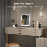 Geretourneerde Make-upspiegel met Verlichting (Wit, 30cm) - 30% Korting!