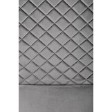 Eetkamerstoel Fluweel Grijs - 46x102x61 cm - 35% Korting