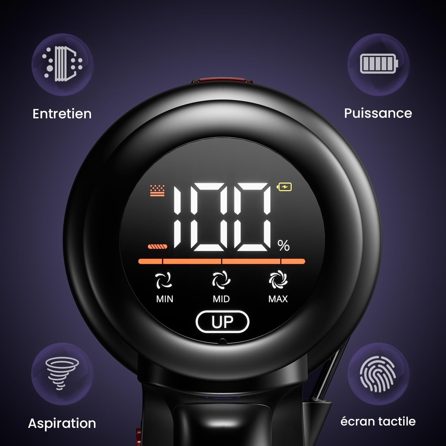 550W Draadloze Stofzuiger - 70 min. - 45 kPa - OLED - 30% Korting!