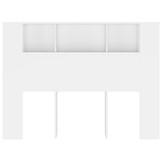 vidaXL Hoofdbordkast 140x18,5x104,5 cm Wit - 35% Korting!