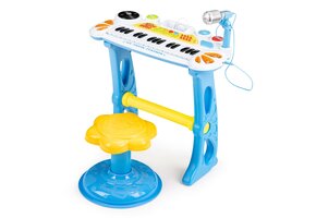 Kinder Keyboard met Microfoon & Kruk - 60% Korting!