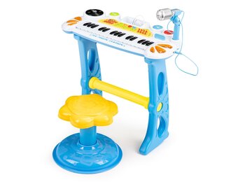 Kinder Keyboard met Microfoon & Kruk - 60% Korting!