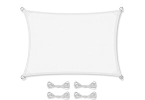 Schaduwdoek 3x4m Rechthoek Wit - 35% Korting!