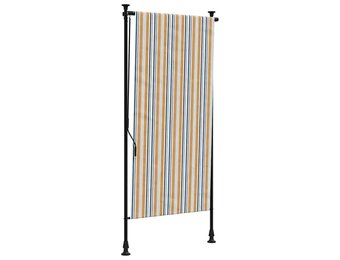 vidaXL Rolgordijn Buiten 120x270cm Geel/Wit - 30% Korting