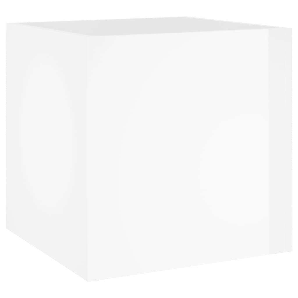 vidaXL Plantenbak 40x40x40cm (62% korting) - Hoogglans Wit