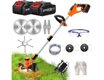 Accu Grastrimmer met Onkruidborstel - 30% Korting!