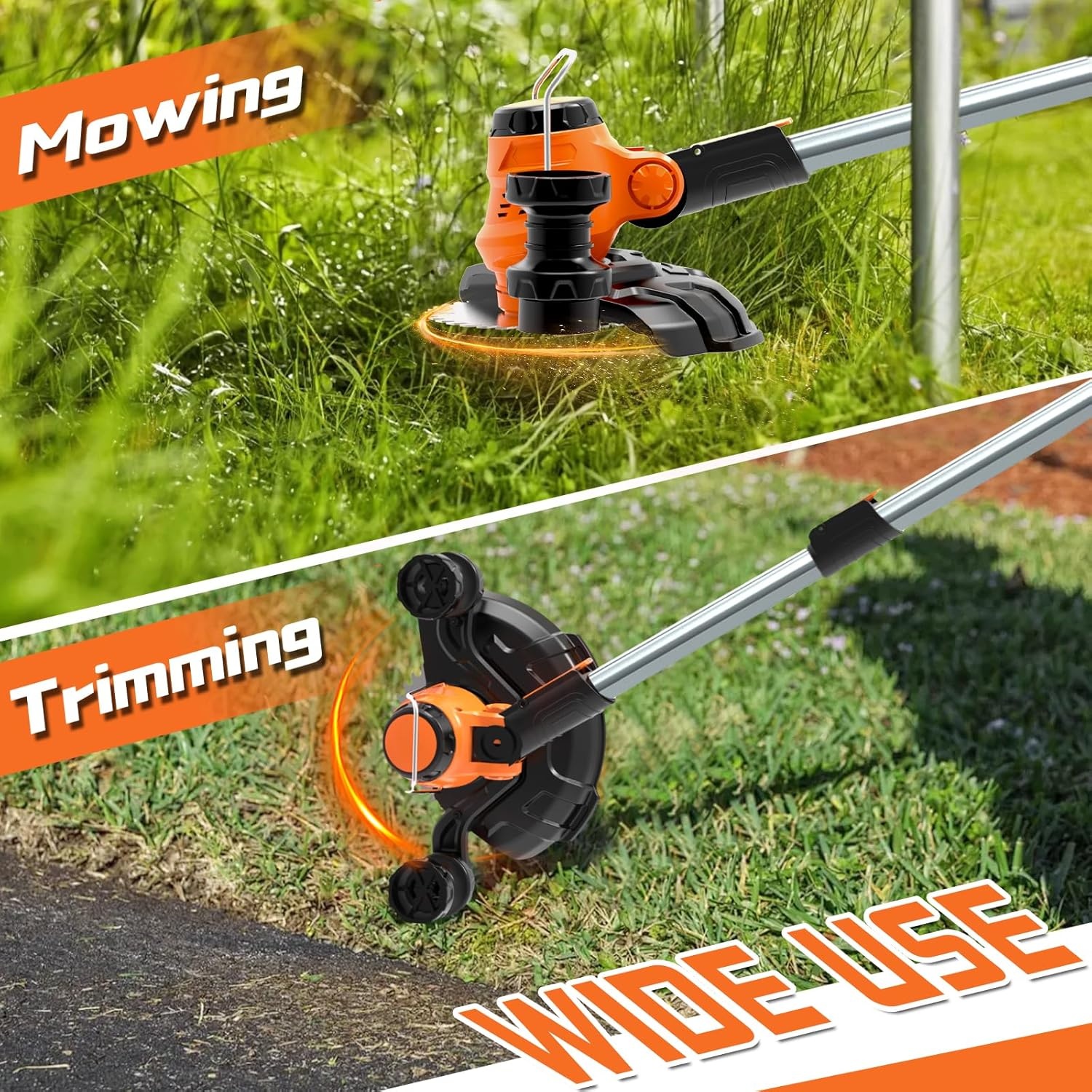 Accu Grastrimmer met Onkruidborstel - 30% Korting!