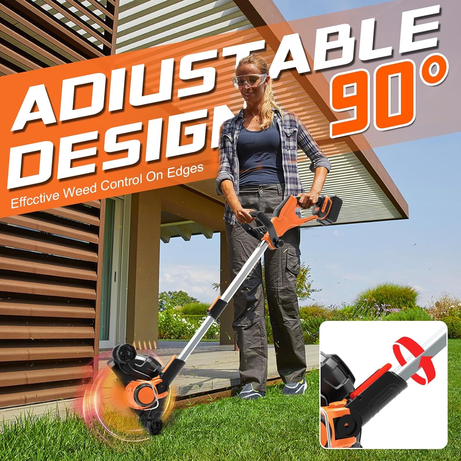 Accu Grastrimmer met Onkruidborstel - 30% Korting!