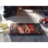 Randaco Zalmplank, rookplank, set van 2, 5 standen instelbaar, met stabiele roestvrijstalen houder, zalm tot 2,5 kg, voor vuurschalen, outdoor, grill, cederhouten plank