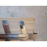 Randaco Zalmplank, rookplank, set van 2, 5 standen instelbaar, met stabiele roestvrijstalen houder, zalm tot 2,5 kg, voor vuurschalen, outdoor, grill, cederhouten plank