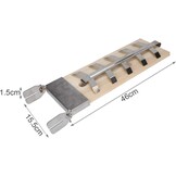 Randaco Zalmplank, rookplank, set van 2, 5 standen instelbaar, met stabiele roestvrijstalen houder, zalm tot 2,5 kg, voor vuurschalen, outdoor, grill, cederhouten plank