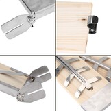 Randaco Zalmplank, rookplank, set van 2, 5 standen instelbaar, met stabiele roestvrijstalen houder, zalm tot 2,5 kg, voor vuurschalen, outdoor, grill, cederhouten plank
