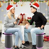 ALEVMOOM Folding Stool XXL 50 cm High with Cushion, Portable Telescopic Stool with 455 kg Capacity, Portable Folding Chair for Camping, Fishing, Hiking and Barbecues