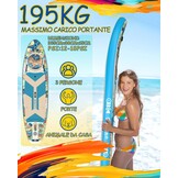 H2OSUP Inflatable SUP Board, 335 x 88 cm, Stand Up Paddle with Premium Accessories, SUP Inflatable Paddle Boards for Adults with 200 kg Capacity for 2 People