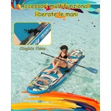H2OSUP Inflatable SUP Board, 335 x 88 cm, Stand Up Paddle with Premium Accessories, SUP Inflatable Paddle Boards for Adults with 200 kg Capacity for 2 People