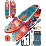 H2OSUP Inflatable SUP Board, 335 x 88 cm, Stand Up Paddle with Premium Accessories, SUP Inflatable Paddle Boards for Adults with 200 kg Capacity for 2 People