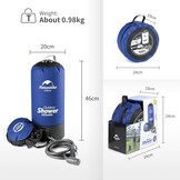 Naturehike Portable Camping Shower Bag Mobile Outdoor Shower with Foot Pump Suitable for Camping, Garden, Travel, Car, Beach Only 1kg 11 Liters