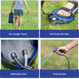 Naturehike Portable Camping Shower Bag Mobile Outdoor Shower with Foot Pump Suitable for Camping, Garden, Travel, Car, Beach Only 1kg 11 Liters