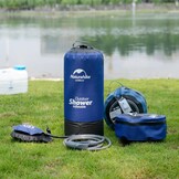 Naturehike Portable Camping Shower Bag Mobile Outdoor Shower with Foot Pump Suitable for Camping, Garden, Travel, Car, Beach Only 1kg 11 Liters