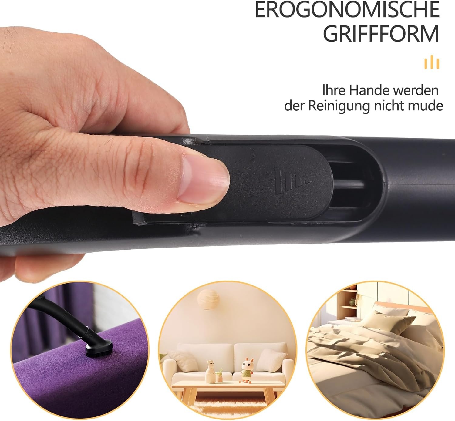 Vervangende handgreep Ø 35 mm/47 mm, geschikt voor Miele stofzuiger, C1, C2, C3, H1, S1, S2, S4, S5, S6, S8, Complete Compact Classic Swing, S8000 Series