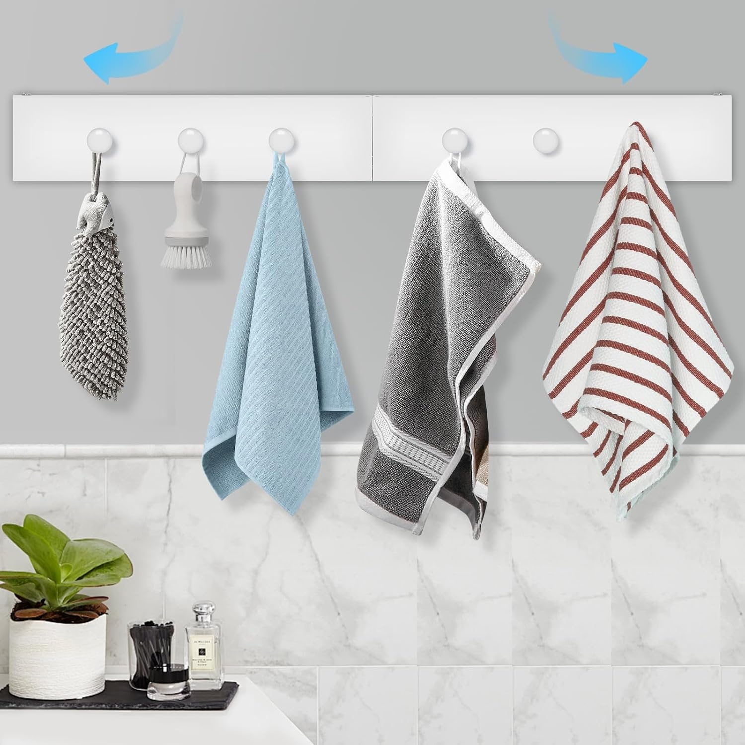 Ruimtebesparend Droogrek Wandmontage (Wit) - 30% Korting