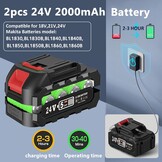 Groen-G Accu-grastrimmer met accu, 24 V accu, bosmaaier met 2 2,0 Ah accu en oplader, 3-in-1 bosmaaier, accu 90 cm-120 cm, telescoop en 90° rotatie accutrimmer voor tuin snoeien, groen