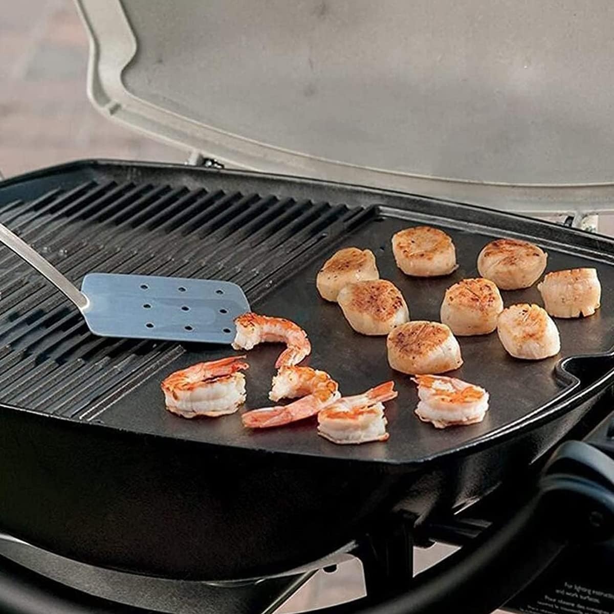 7646 Grillrooster en 6506 Grillplaat Vervangende Onderdelen en Accessoires voor Weber Q300 Q320 Q3000 Q3100 Q3200 Series Gasbarbecue, Gietijzeren Grillpan Accessoires voor Weber 7584 6560, 2-Pack