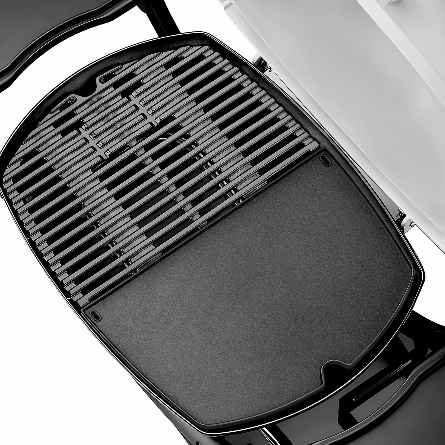 7646 Grillrooster en 6506 Grillplaat Vervangende Onderdelen en Accessoires voor Weber Q300 Q320 Q3000 Q3100 Q3200 Series Gasbarbecue, Gietijzeren Grillpan Accessoires voor Weber 7584 6560, 2-Pack