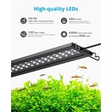 NICREW C10 24/7 LED Aquarium Lights for Plants, 88-115 cm, 28 W, Full Spectrum Aquarium Lamp with Timer, Brightness Adjustable