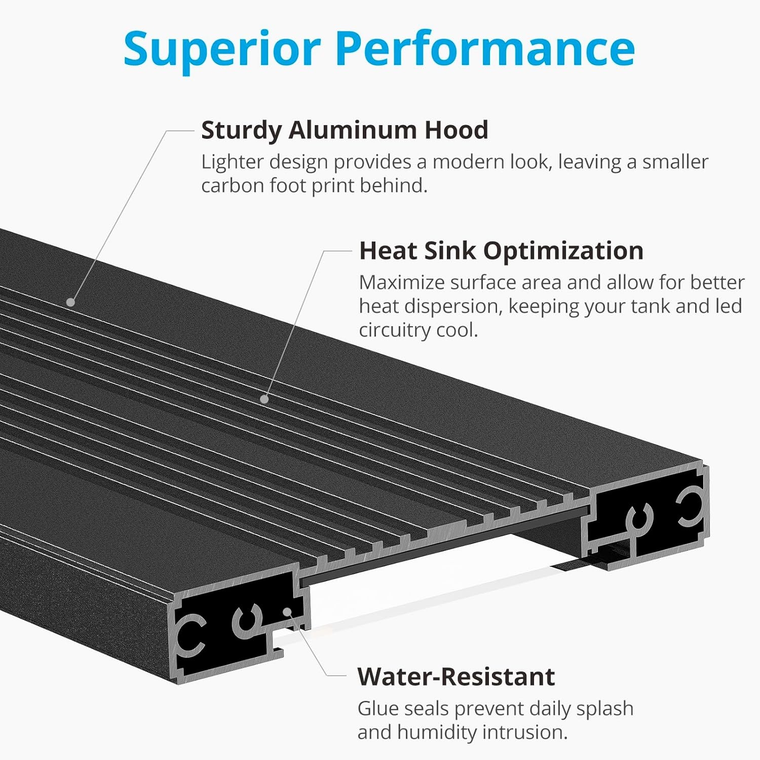 NICREW C10 24/7 LED Aquarium Lights for Plants, 88-115 cm, 28 W, Full Spectrum Aquarium Lamp with Timer, Brightness Adjustable