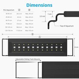 NICREW C10 24/7 LED Aquarium Lights for Plants, 88-115 cm, 28 W, Full Spectrum Aquarium Lamp with Timer, Brightness Adjustable