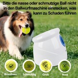 Pet Prime Automatic Ball Launcher for Large Dogs, with 6 Tennis Balls (2.5 Inch) Dog Ball Thrower Machine for Indoor Outdoor Interactive Throwing Game Launch Distance 10-40 ft for Large Breed Dog