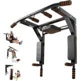 Leogreen Pull-Up Bar Wall Mounted, Pull Up Bar, Training Holder with Multifunctions, 8 Non-Slip Handles, Heavy Duty Training Weight up to 200 kg, 95 x 73 x 47 cm