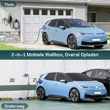 dé EV Oplader CEE 11kW [6m, 3-Fase, 6-16A] Wallbox 11kW met Type 2 Laadkabel en Digitaal LCD Bediening voor ID.3/4/5, Model 3/Y, EX30, IX1, Q3/4/5 en Andere EV & PHEV