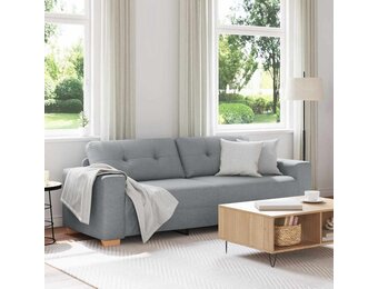 vidaXL 3-zitsbank lichtgrijs 180 cm stof