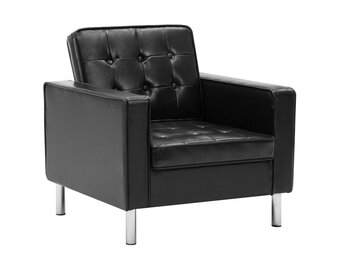 vidaXL Fauteuil Kunstleer Zwart - Nu 55% Korting!