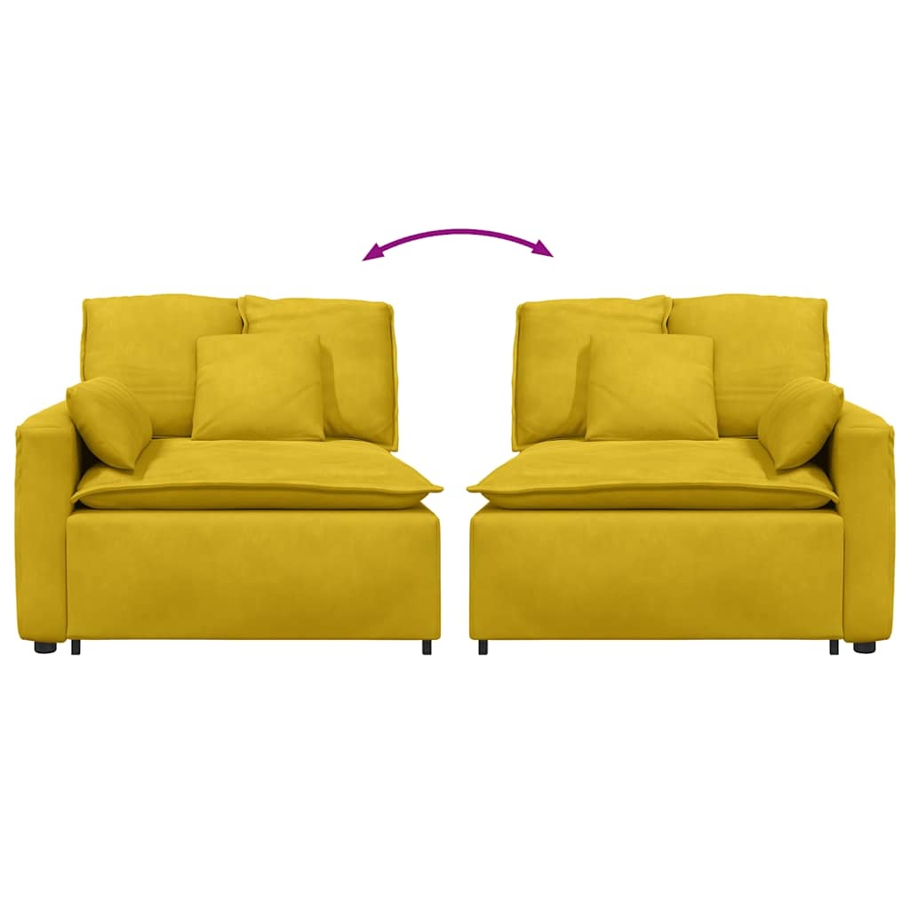 VidaXL Modulaire Bank Eindmodule Geel - 49% Korting!