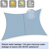 Sunnylaxx Zonnezeil,Waterdicht Schaduwzeil,Rechthoekig,5x5 m-Licht blauw,Zonwering,Waterafstotend,Premium PES Polyester ANT- UV,voor Buiten Luifel,Tuin,Balkon,Terras